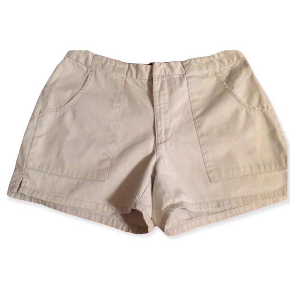 High Waist Vintage Khaki Shorts